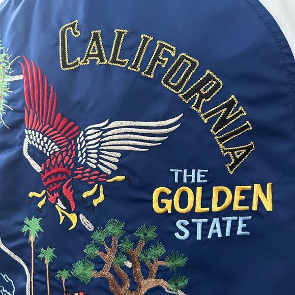 Gap Limited Edition California Sukajan Bomber M Embroidered Map Eagle Jacket - Picture 10 of 16